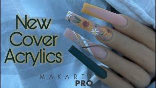 Makartt Pro Cover Powders + Fall Sunflower Nails | Acrylic Application