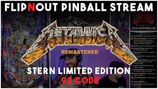 LIVE - Stern's Metallica Remastered Limited Edition Pinball Machine! .92 Code