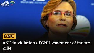 GNU | ANC in violation of GNU statement of intent: Zille