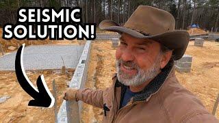 IST ES GELÖST? | OFF GRID Barn House Foundation Erdbebenproblem