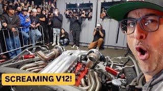 TWIN TURBO FERRARI F12 SHUTS DOWN DDE BLOCK PARTY!