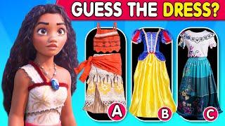  Guess Disney Character by Dress | Are you a Disney Fan? Moana 2, Elsa, Snow White, Ariel