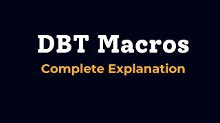 DBT Macros | DBT Macro Example | DBT Data Build Tool Videos | DBT with Snowflake
