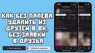 Как Удалить из Друзей/Из подписчиков во ВКонтакте Без Заявки в Друзья