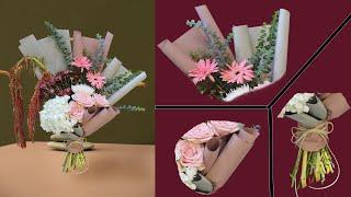 How To Wrap a Bouquet Of Flowers | Bouquet Wrapping Techniques | How To Make Flower Bouquet