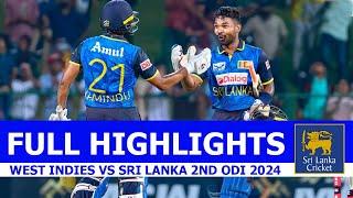 SRI LANKA VS WEST INDIES FULL MATCH HIGHLIGHTS 2ND ODI 2024 | SL VS WI FULL MATCH HIGHLIGHTS