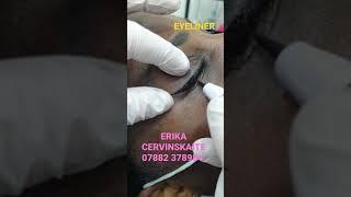 EYELINER TATTO ON DARK SKIN | PERMANENT MAKEUP | EYELINER | BEAUTIFUL SKIN | ERIKA CERVINSKAITE