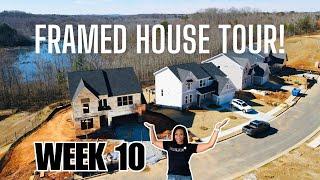 EMPTY FRAMED HOUSE TOUR! | Week 10 Ivy Floorplan by Fischer Homes | 2025 House to Home Update