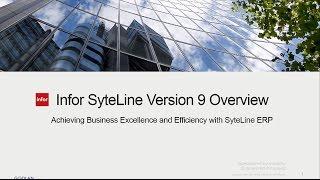 Infor SyteLine 9 ERP Overview Demo Video