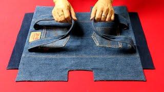 DIY안입는 청바지로 귀여운 "데님 바게트백" 만들기!/cute denim baguette bag/made of old jeans