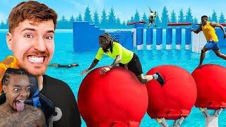 FlightReacts To AMP EXTREME WIPEOUT WITH MRBEAST!