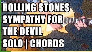 How to play Sympathy for the Devil Rolling Stones - solo Guitar lesson tutorial