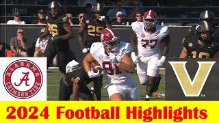 #1 Alabama vs Vanderbilt Football Game Highlights 10 5 2024