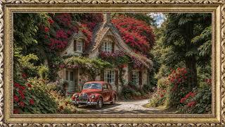 Stone Cottage Painting | TV Art Relaxing Screensaver | 8 Hours Framed Painting | TV Wallpaper | 4K