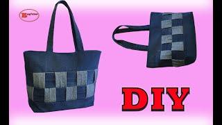 DIY DENIM TOTE BAG FOR WOMEN | DENIM TOTE PATTERN