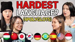 4 Polyglots Ranked 9 Languages!! Which One Is The Hardest?? Shocking RESULTS!!