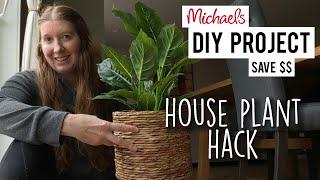 Michaels DIY Home Decor Idea for Summer - Potted House Plant Hack to Save $$