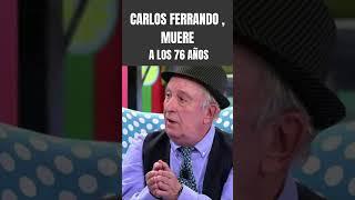 ️Adiós a Carlos Ferrando: Fallece a los 76 Años el Colaborador de Numerosos programas de Televisión