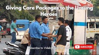 I Gave Care Packages to the Real Life Heroes. #viral #reaction #police #indianpolice #helpingothers