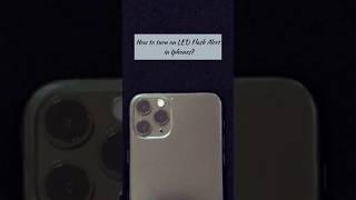 How to turn on LED Flash Alert in Iphones? #channel #video #techdudes #yt #apple #shorts #youtube