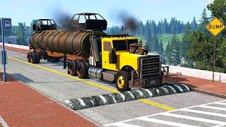 TRUCKS VS SPEEDBUMPS | BeamNG Drive #3