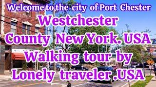 Welcome to the city of Port chester  westchester county New York USA