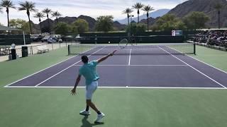 Dominic Thiem (w/ Nicolas Massu) - IW Court Level Practice [4k 60fps]