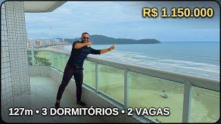 #227 APARTAMENTO FRENTE MAR COM 3 DORMITÓRIOS 2 VAGAS NA GUILHERMINA, PRAIA GRANDE