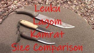 Lagom Bush Knife, Kamrat & LT Wright Leuku Size Comparison & Uses