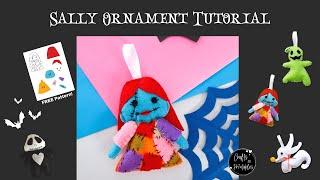 DIY Nightmare Before Christmas Ornaments: Sally  (Free PDF Pattern!)