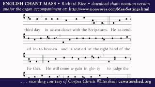 ENGLISH CHANT MASS • Richard Rice • CREDO (Creed)