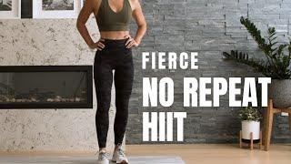 FIERCE Full Body HIIT Workout // NO REPEATS + No Equipment