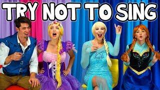 TRY NOT TO SING ALONG TANGLED VS FROZEN MOVIE SONGS. (Totally TV)