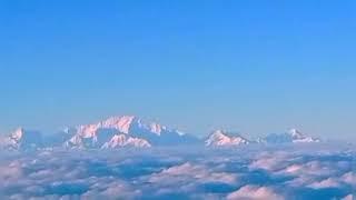 Kanchenjunga view from flight | Kanchanjunga mountain| Sleeping Buddha - Kanchenjunga |