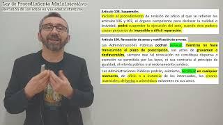 Ley 39/2015 Procedimiento Administrativo 10a Parte - Revisión de actos en vía administrativa.