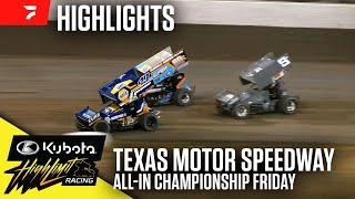 All-In Championship Friday | Kubota High Limit Racing at Texas Motor Speedway 10/11/24 | Highlights