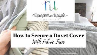 How to Secure a DUVET COVER without clips (using fabric tape!)