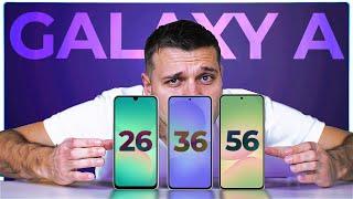 Galaxy A56, Galaxy A36 та Galaxy A26 - Огляд новинок Samsung 2025!