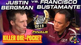 One Pocket: Justin BERGMAN vs Francisco BUSTAMANTE - 2018 DERBY CITY CLASSIC FINALS