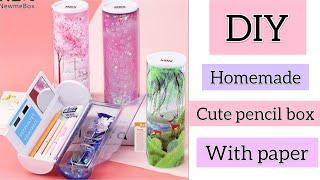 How to make pencil box / DIY Homemade Cute Pencil Box / Paper Crafts / School supplies DIY ideas