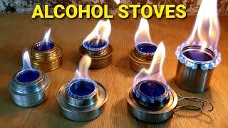 IT'S A STOVE OFF - 7 different alcohol camping stoves ranging from £5 up to £14