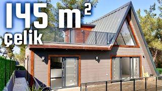 ÇELİK GÖVDE PREFABRİK EV TURU ve FİYATI - Manto Yalıtım Alttan Isıtma Prefabricated Home Price Cost