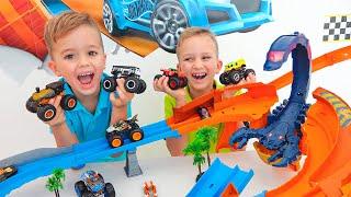 Vlad and Niki Collect Toy Cars | Hot Wheels Monster Trucks