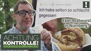 "Noch nie so schlecht gegessen!"  BRATWURST mit ÜBLER Bewertung in Nürnberg! | Achtung Kontrolle