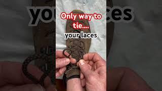 How to tie a shoe lace the best way @HandyHQs #diy