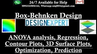 Response Surface Methodology Box Behnken Design in Design Expert | RSM Analysis Optimization