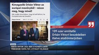 Orbán Viktor: 2024 ben a patrióta erők többségbe kerültek a nyugati világban