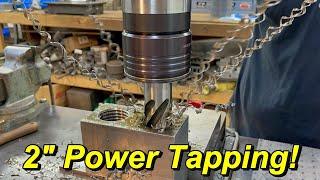 SNS 335: 2" Power Tapping with Flexarm GHM-60, Cast Iron Braze Repair
