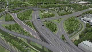 A 26, Hafenpassage: Geplante Trasse als Visualisierung