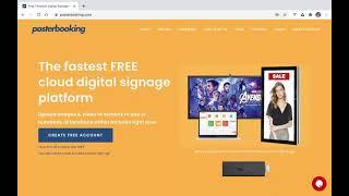 Free digital signage software PosterBooking - how to schedule images and videos on screens